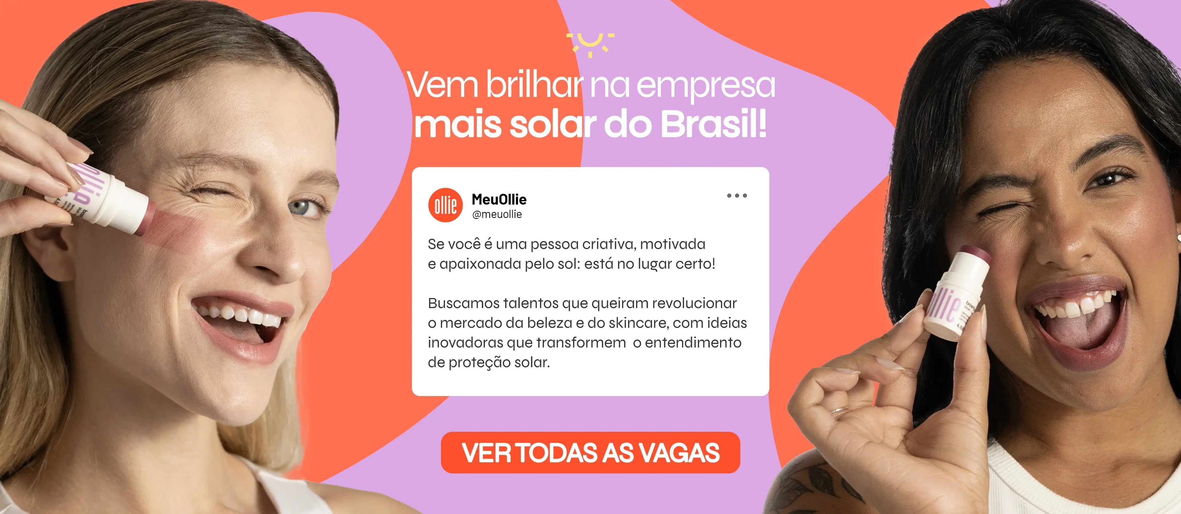 Produtos Ollie para proteção solar - meuollie