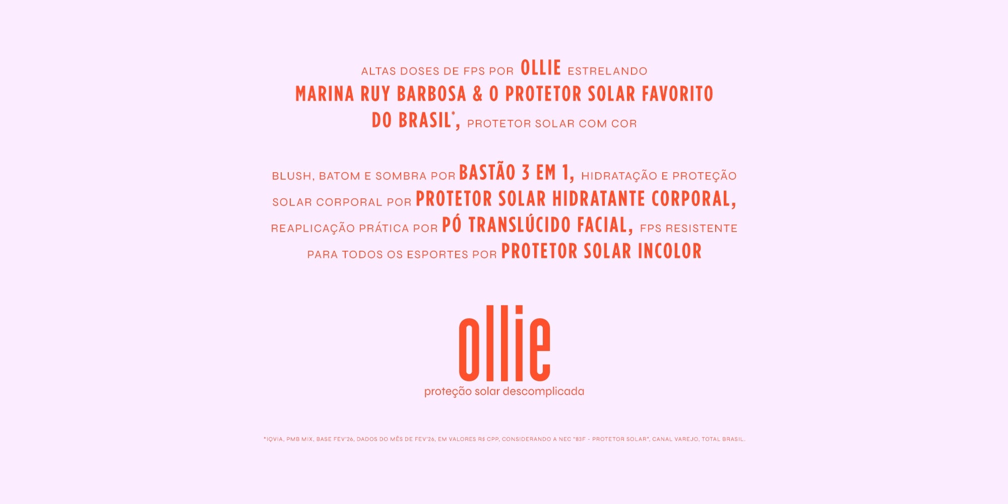 Produtos Ollie para proteção solar - meuollie