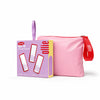 Kit Ollie Trio Make + FPS Mix and Match com 3 bastões coloridos e nécessaire rosa com alça vermelha