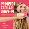 cabelo longo tingido em tom vermelho, com mais brilho e hidratação usando o protetor capilar leave-in ollie