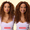 comparação dos 2 jeitos de usar o protetor capilar leave-in ollie no cabelo cacheado